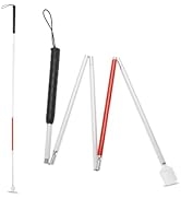 Aluminum Alloy Foldable Folding Cane for The Blind, Fold-up, Collapsible, Lightweight, Reflective...