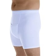 3-Pack Men's White Maximum Absorbency Washable Reusable Incontinence H-Fly Boxer Briefs 3XL (Wais...