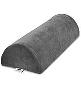 AllSett Health Large Half Moon Bolster Pillow for Legs, Knees, Lower Back and Head, Lumbar Suppor...