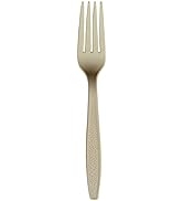 Daxwell Plastic Forks, Heavyweight Polystyrene (PS), Wrapped, 7 1/8", Champagne, A10000998 (Case ...