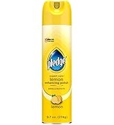 Pledge Expert Care Wood Polish Spray, Shines and Protects, Removes Fingerprints, Lemon, 9.7 oz (P...