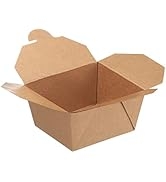 Take Out Food Containers 26 oz Kraft Brown Paper Take Out Boxes Microwaveable Leak Grease Resistant