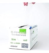 Daxwell Foodservice Film Roll, PVC, 12 Inches by 2000 Feet, Clear, with Slide Cutter & Serrated C...