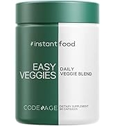 Instantfood Easy Veggies, Over 15 Vegetables Equivalent All-in-One, Daily Vegan Blend, Whole Food...