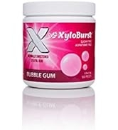 XyloBurst Xylitol Natural Bubble Gum Chewing Gum 100 Piece Jar - Non GMO, Vegan, Aspartame Free, ...