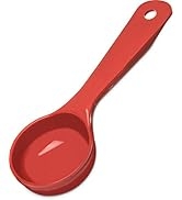 Carlisle 492405 Solid Short Handle Portion Control Spoon, 2 oz, Red