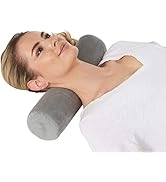 AllSett Health Cervical Neck Roll Memory Foam Pillow, Bolster Pillow, Round Neck Pillows Support ...