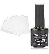 Nail Extension Fiberglass Kit, Builder Nails Gel, 15ml Extension Gel and 10pcs Fiberglass Sheet f...