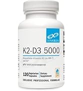 XYMOGEN K2-D3 5000 - Vitamin D3 K2 - Bioavailable Vitamin D 5000 IU (Cholecalciferol) with Vitami...