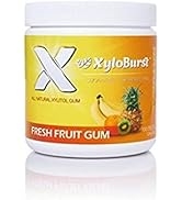 XyloBurst 100% Xylitol, Natural Chewing Gum 100 Count Jar Non GMO, Vegan, Aspartame Free, Sugar F...