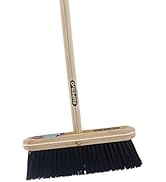 Superio Kitchen Broom Premium Black Tampico Bristles, Wood USA Handle, Heavy Duty Household Broom...