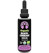 Organic Black Currant Seed Oil – 50-Day Supply – Omega 3 6 9, Vitamin C – Non-GMO, Vegan