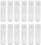 Beavorty Lip Gloss Clear 100Pcs Empty Lipstick Tubes Transparent Plastic Empty Lip Balm Container...