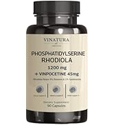 VINATURA PhosphatidylSerine Rhodiola Rosea 1200mg, 3% Rosavins & 1% Salidrosides - Calm, Brain Bo...