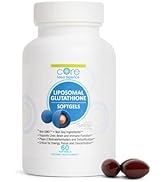 Core Med Science Liposomal Glutathione Supplement (500mg, 60 Softgels) - Pure Reduced Setria with...