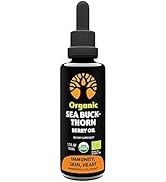 Organic Sea Buckthorn Oil – 50-Day Supply – Omega 7 9 – Non-GMO, Vegan