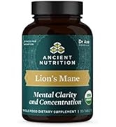 Organic Lion's Mane Mushroom Supplement with Ashwagandha by Ancient Nutrition, Organic Lion's Man...