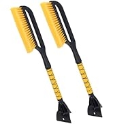 KeFanta Ice Scrapers for Car Windshield, 2 Pack Snow Removal Brush for SUV, Yellow