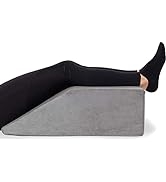 Leg Elevation Pillow - Full Memory Foam Top, High-Density Leg Rest Elevating Foam Wedge - Relieve...