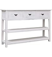 GOLINPEILO Wooden Console Table with 3 Drawers and 2 Shelves, Entryway Table Farmhouse Sofa Table...