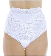 1-Pack Women's White Lovely Lace Regular Absorbency Incontinence Panties 2X (Fits Hip 45-48")