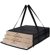 CIVJET Insulated Pizza  Bag for Carry Hot, 20" x 20" x 6" Carrier Warmer, Insulated Food ...