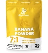 Jungle Powders Freeze Dried Banana Powder for Smoothies 5 oz, Powdered Banana Extract for Baking,...