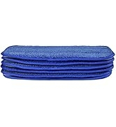 CleanAide All Purpose Twist Yarn Microfiber Mop Pads 10 Inches Blue 6 Pack