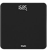 Vitafit Digital Bathroom Scale for Body Weight, Weighing Professional Since 2001, Clear LED Displ...