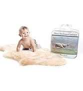 New Zealand Baby Sheepskin, Ethically Sourced, Silky Soft Natural Length Wool, Un-Shorn Baby Care...