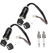 YOXUFA 4 Pin Wire Ignition Key Switch Spark Plug for 50cc 70cc 90cc 110cc 125cc 150cc Tao Tao Coo...