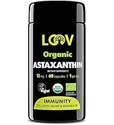 Natural Organic Astaxanthin 12mg – 60-Day Supply – Max Strength Antioxidant – Eye, Joint, Skin, I...