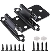 KIW 20 Pack Kitchen Cabinet Hinges Black Soft Close 1/2 Overlay Cupboard Bathroom Cabinet Hinges ...