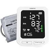 CONTEC Blood Pressure Monitor Automatic Digital Upper Arm Bp Cuff Machine 199 Memory Large Color ...