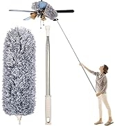 Dusters for Cleaning High Ceiling Fan, Newliton Microfiber Feather Duster with 30'' to 100'' Tele...