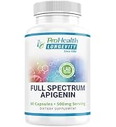 ProHealth Full Spectrum Apigenin. Purest Form Apigenin, Parsley Powder, Piperine. for People 40+....