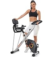 YOSUDA Folding Exercise Bike - 3 in 1 Upright Indoor Cycling Bike and Recumbent Exercise Bike, Fo...