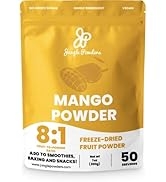 Jungle Powders Mango Powder 7oz, Food Grade Freeze Dried Alphonso Mango Extract No Sugar Added, A...