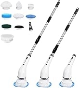 Tidy Monster Electric Spin Scrubber, 8 in 1 Cordless Cleaning Brush, 2 Adjustable Speeds Power Cl...