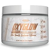 EHPlabs OxyGlow Natural Marine Collagen Powder - Hydrolyzed Marine Collagen Peptides Powder - Boo...