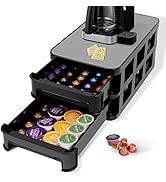 Midyb Coffee Pod Holder for K Cup, 2-Tier Coffee Pod Drawer, Capsule Pods Storage Organizer with ...