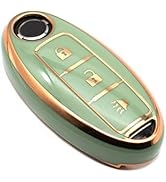 FEYOUN Key Fob Cover Compatible with Nissan 370Z Armada Kicks Murano Pathfinder Rogue Titan Versa...