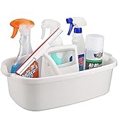 Cleaning Supplies Caddy, Cleaning Supply Organizer with Handle, Plastic Bucket for Cleaning Produ...