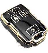 FEYOUN Key Fob Cover Compatible with Chevy Chevrolet Colorado Silverado Silverado Suburban Tahoe ...