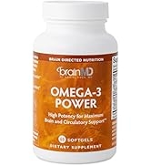 Dr Amen BrainMD Omega-3 Power - 60 Capsules - Joint, Heart & Immune Support Supplement - Contains...