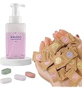 KIISIISO Foaming Hand Soap -1 Refillable Hand Wash Dispenser+10 Tablets Refill, Cleaning Moisturi...