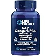 Life Extension Super Omega-3 Plus EPA/DHA Fish Oil, Sesame Lignans, Olive Extract, Krill & Astaxa...