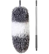 BOOMJOY Microfiber Feather Duster with Extendable Pole, 100" Telescoping Cobweb Duster for Cleani...