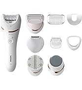 Philips Epilator Series 8000 5 in 1 Shaver, Trimmer, Pedicure and Body Exfoliator with 9 Accessor...