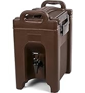 Carlisle XT250001 Cateraide Insulated Beverage Server/Dispenser, 2.5 Gallon, Brown